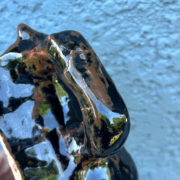 Vintage Brutalist Pottery Funky Abstract Pitcher Vase unique decor - Picture 5 of 10